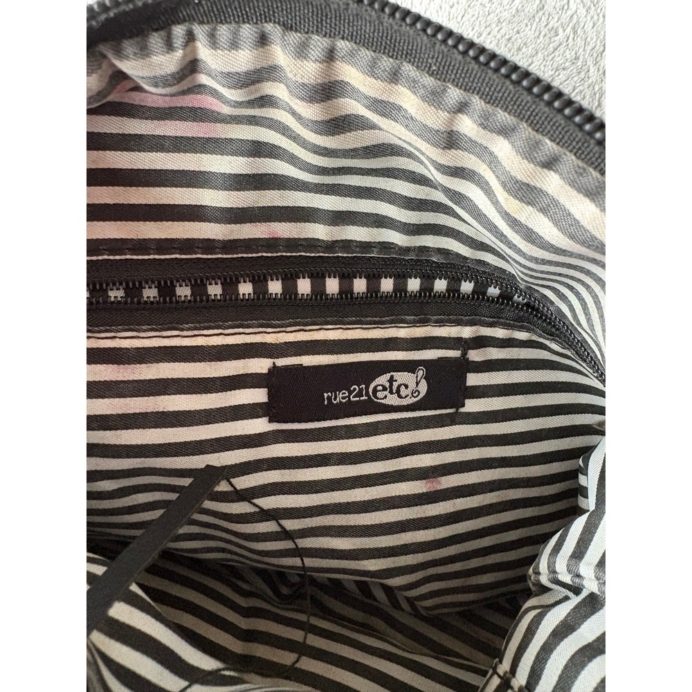 Rue21 Womens Crossbody Bag Small Black Faux Leather Fringe Western Boho Festival - Picture 13 of 14